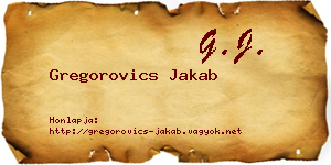 Gregorovics Jakab névjegykártya