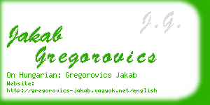 jakab gregorovics business card